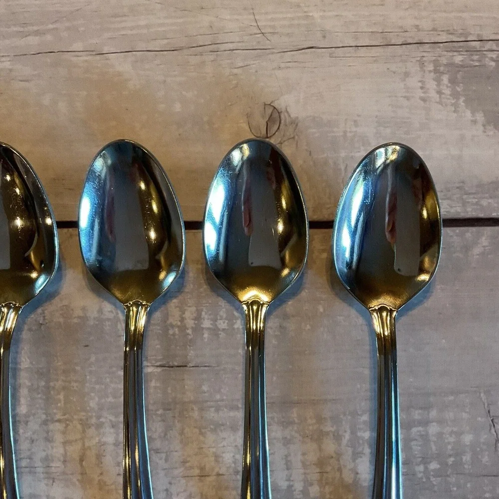 Oneida KIMBRA Stainless Flatware Oval Place Soup Spoons Set Of 6 USA Lot #2
